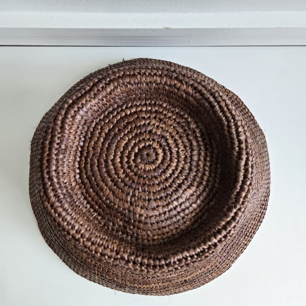 New Wyeth Tali 100% Raffia Straw Chocolate Bucket Hat One Size NWT - Picture 8 of 11